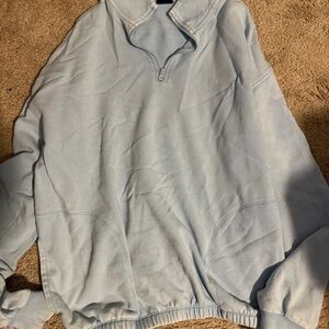 Women -pac sun Sky Blue Zip-Up Sweat shirt